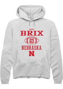 Grant Brix Rally Mens White Nebraska Cornhuskers NIL Sport Icon Hooded Sweatshirt