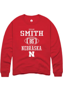 Keelan Smith Rally Mens Red Nebraska Cornhuskers NIL Sport Icon Crew Sweatshirt
