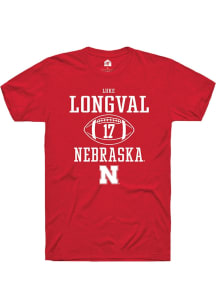 Luke Longval Red Nebraska Cornhuskers NIL Sport Icon Short Sleeve T Shirt