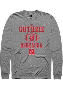Rex Guthrie Rally Mens Graphite Nebraska Cornhuskers NIL Sport Icon Tee