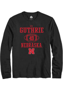 Rex Guthrie Rally Mens Black Nebraska Cornhuskers NIL Sport Icon Tee