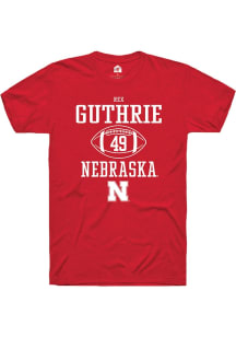 Rex Guthrie Red Nebraska Cornhuskers NIL Sport Icon Short Sleeve T Shirt