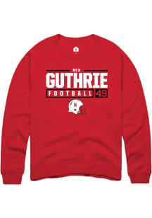 Rex Guthrie Rally Mens Red Nebraska Cornhuskers NIL Stacked Box Crew Sweatshirt