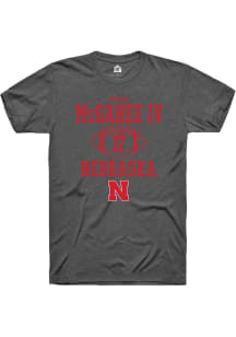 Willis McGahee IV Dark Grey Nebraska Cornhuskers NIL Sport Icon Short Sleeve T Shirt