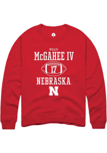 Willis McGahee IV Rally Mens Red Nebraska Cornhuskers NIL Sport Icon Crew Sweatshirt