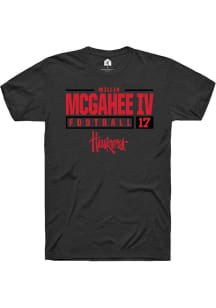 Willis McGahee IV Black Nebraska Cornhuskers NIL Stacked Box Short Sleeve T Shirt