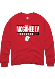 Willis McGahee IV Rally Mens Red Nebraska Cornhuskers NIL Stacked Box Crew Sweatshirt