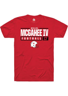 Willis McGahee IV Red Nebraska Cornhuskers NIL Stacked Box Short Sleeve T Shirt