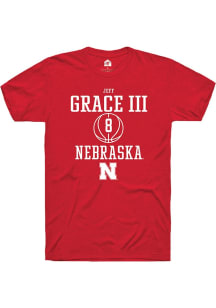 Jeff Grace III Red Nebraska Cornhuskers NIL Sport Icon Short Sleeve T Shirt