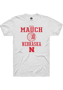 Olivia Mauch White Nebraska Cornhuskers NIL Sport Icon Short Sleeve T Shirt