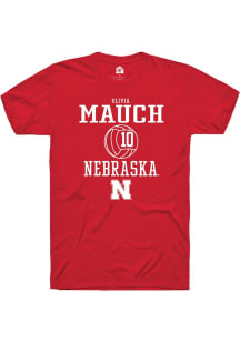 Olivia Mauch Red Nebraska Cornhuskers NIL Sport Icon Short Sleeve T Shirt