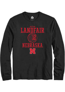 Taylor Landfair Rally Mens Black Nebraska Cornhuskers NIL Sport Icon Tee