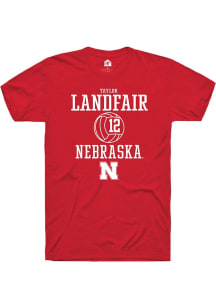 Taylor Landfair Red Nebraska Cornhuskers NIL Sport Icon Short Sleeve T Shirt