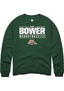 gigi bower  Rally Ohio Bobcats Mens Green NIL Stacked Box Long Sleeve Crew Sweatshirt