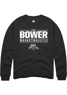 gigi bower  Rally Ohio Bobcats Mens Black NIL Stacked Box Long Sleeve Crew Sweatshirt