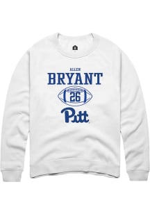 Allen Bryant Rally Mens White Pitt Panthers NIL Sport Icon Crew Sweatshirt