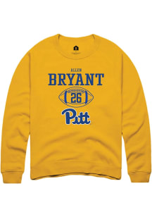 Allen Bryant Rally Mens Gold Pitt Panthers NIL Sport Icon Crew Sweatshirt