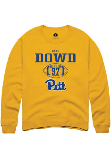 Cade Dowd Rally Mens Gold Pitt Panthers NIL Sport Icon Crew Sweatshirt