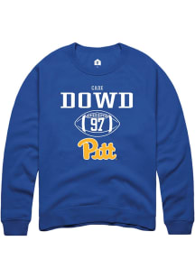 Cade Dowd Rally Mens Blue Pitt Panthers NIL Sport Icon Crew Sweatshirt