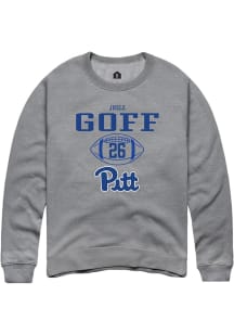 Juelz Goff Rally Mens Graphite Pitt Panthers NIL Sport Icon Crew Sweatshirt