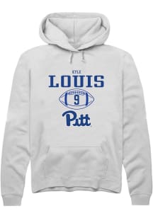 Kyle Louis Rally Mens White Pitt Panthers NIL Sport Icon Hooded Sweatshirt