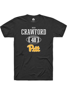 Nico Crawford Black Pitt Panthers NIL Sport Icon Short Sleeve T Shirt