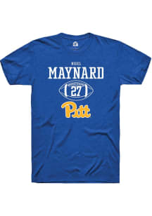 Nigel Maynard Blue Pitt Panthers NIL Sport Icon Short Sleeve T Shirt