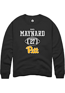 Nigel Maynard  Rally Pitt Panthers Mens Black NIL Sport Icon Long Sleeve Crew Sweatshirt