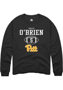 Phillip O'Brien Rally Mens Black Pitt Panthers NIL Sport Icon Crew Sweatshirt