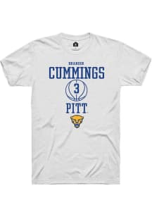 Brandin Cummings White Pitt Panthers NIL Sport Icon Short Sleeve T Shirt