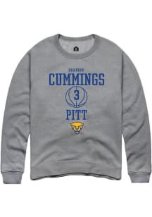 Brandin Cummings Rally Mens Graphite Pitt Panthers NIL Sport Icon Crew Sweatshirt