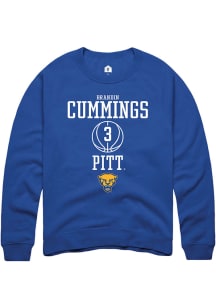 Brandin Cummings Rally Mens Blue Pitt Panthers NIL Sport Icon Crew Sweatshirt