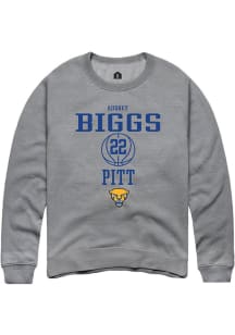 Audrey Biggs Rally Mens Graphite Pitt Panthers NIL Sport Icon Crew Sweatshirt