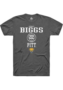 Audrey Biggs Dark Grey Pitt Panthers NIL Sport Icon Short Sleeve T Shirt