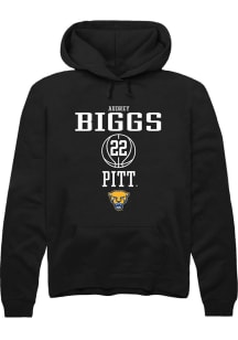 Audrey Biggs Rally Mens Black Pitt Panthers NIL Sport Icon Hooded Sweatshirt