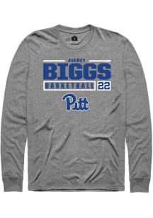 Audrey Biggs Rally Mens Graphite Pitt Panthers NIL Stacked Box Tee