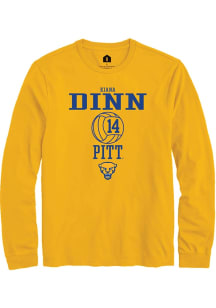 Kiana Dinn Rally Mens Gold Pitt Panthers NIL Sport Icon Tee