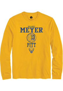 Mallorie Meyer Rally Mens Gold Pitt Panthers NIL Sport Icon Tee