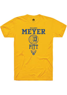Mallorie Meyer Gold Pitt Panthers NIL Sport Icon Short Sleeve T Shirt