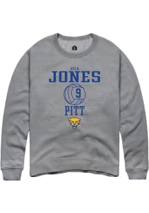 Ryla Jones Rally Mens Graphite Pitt Panthers NIL Sport Icon Crew Sweatshirt