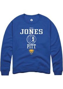 Ryla Jones Rally Mens Blue Pitt Panthers NIL Sport Icon Crew Sweatshirt