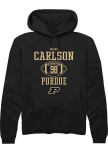 Drake Carlson Rally Mens Black Purdue Boilermakers NIL Sport Icon Hooded Sweatshirt
