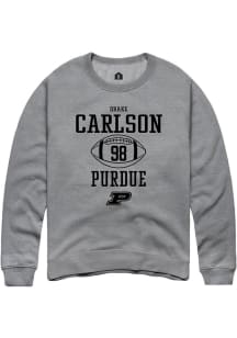 Drake Carlson Rally Mens Graphite Purdue Boilermakers NIL Sport Icon Crew Sweatshirt