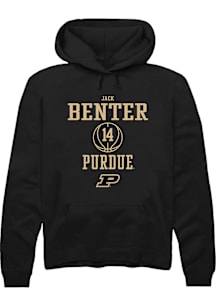 Jack Benter  Rally Purdue Boilermakers Mens Black NIL Sport Icon Long Sleeve Hoodie