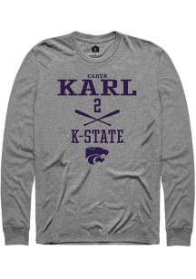 Cadyn Karl Rally Mens Graphite K-State Wildcats NIL Sport Icon Hooded Sweatshirt