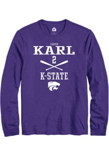 Cadyn Karl Rally Mens Purple K-State Wildcats NIL Sport Icon Tee