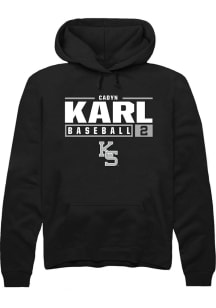 Cadyn Karl Rally Mens Black K-State Wildcats NIL Stacked Box Hooded Sweatshirt