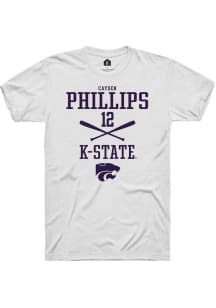 Cayden Phillips White K-State Wildcats NIL Sport Icon Short Sleeve T Shirt