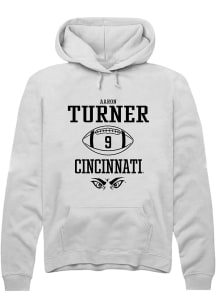 Aaron Turner  Rally Cincinnati Bearcats Mens White NIL Sport Icon Long Sleeve Hoodie