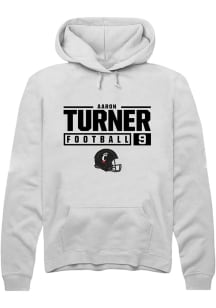 Aaron Turner  Rally Cincinnati Bearcats Mens White NIL Stacked Box Long Sleeve Hoodie